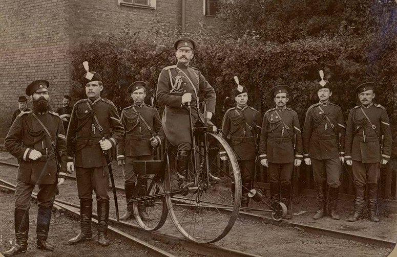 Group photograph of Russian railway gendarmes, late 19th century